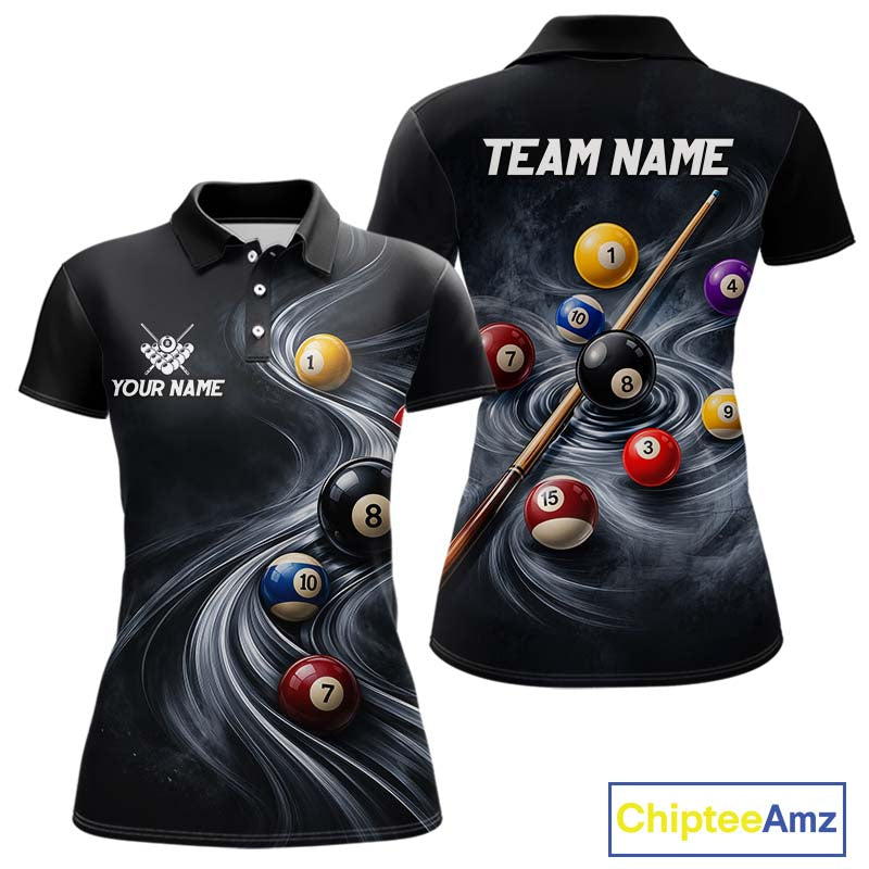 Personalized Billiard Shirts for Women Custom Smoke Billiard Jersey Polo & 1/4-Zip BHT169