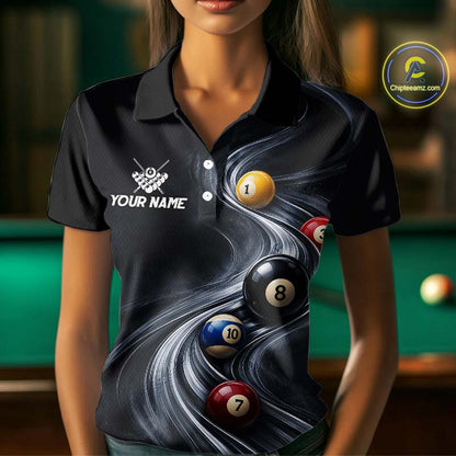 Personalized Billiard Shirts for Women Custom Smoke Billiard Jersey Polo & 1/4-Zip BHT169