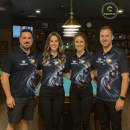 Personalized Billiard Shirts for Men Custom Smoke Billiard Jersey Polo & 1/4-Zip BHT169