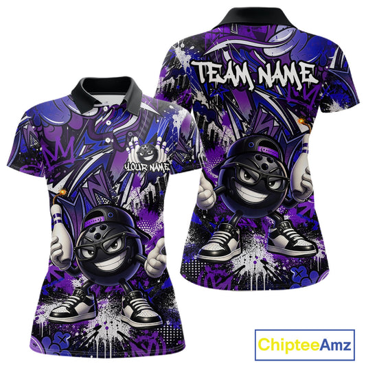 Purple and black sports jersey with cartoon character and 'Team Name' text, Chiptee Amz branding visible.