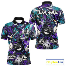 Load image into Gallery viewer, Colorful polo shirt with cartoon character and 'Team Name' text on a white background