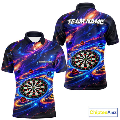 Custom Galaxy Darts Team Shirt for Men Dart League Jersey Polo & 1/4-Zip DHT97