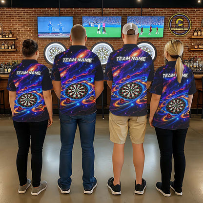 Custom Galaxy Darts Team Shirt for Women Dart League Jersey Polo & 1/4-Zip DHT97