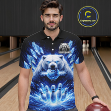 Load image into Gallery viewer, Custom Polar Beer Bowling Shirt for Men Ice Bowling Jersey Polo &amp; 1/4-Zip Bowling Uniform for Team QZT972