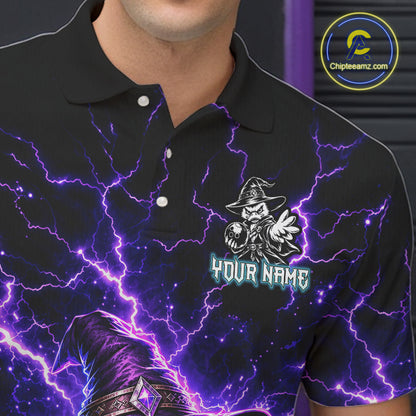 Custom Wizard Duck Bowling Shirts for Men Funny Thunder Bowling Jersey QZT1330
