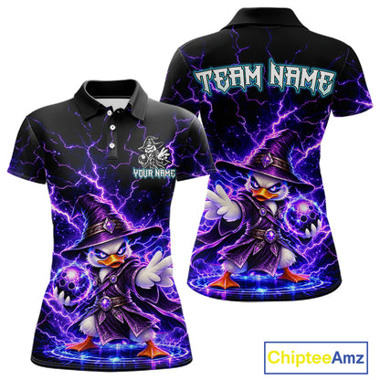 Custom Wizard Duck Bowling Shirts for Women Funny Thunder Bowling Jersey QZT1330