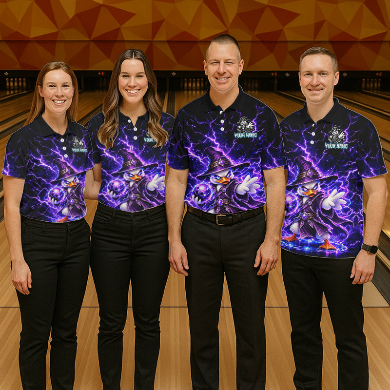 Custom Wizard Duck Bowling Shirts for Women Funny Thunder Bowling Jersey QZT1330