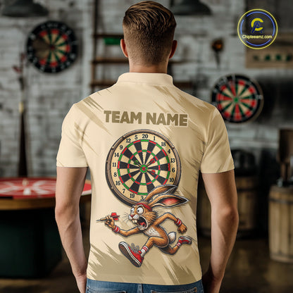 Custom Funny Rabbit Dart Shirts Dart League Jersey for Men Dartboard Shirt Polo & Quarter-Zip DHT70