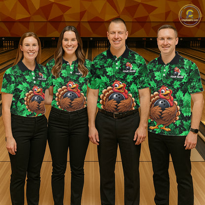 Custom Thanksgiving Bowling Shirt for Men Funny Turkey Bowling Jersey Bowling Gift QZT1334