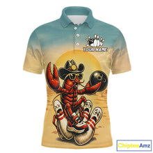 Load image into Gallery viewer, Custom Funny Crawfish Bowling Team Shirt for Men Bowling Jersey League Outfit QZT855