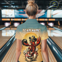 Load image into Gallery viewer, Custom Funny Crawfish Bowling Team Shirt for Women Bowling Jersey League Outfit QZT855
