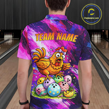 Load image into Gallery viewer, Custom Funny Chicken Bowling Team Shirt for Men Easter Bowling League Jersey Polo &amp; 1/4-Zip QZT939