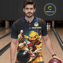 Load image into Gallery viewer, Personalized Funny Duck Bowling Team Shirt for Men Bowling League Uniform Polo &amp; 1/4-Zip QZT858