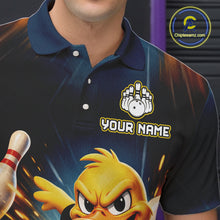 Load image into Gallery viewer, Personalized Funny Duck Bowling Team Shirt for Men Bowling League Uniform Polo &amp; 1/4-Zip QZT858