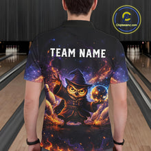 Load image into Gallery viewer, Custom Witch Owl Bowling Team Shirt Funny Bowling League Jersey Outfit for Men QZT864
