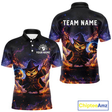 Load image into Gallery viewer, Custom Witch Owl Bowling Team Shirt Funny Bowling League Jersey Outfit for Men QZT864