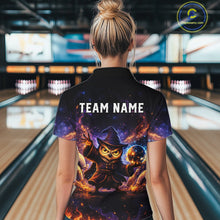 Load image into Gallery viewer, Custom Witch Owl Bowling Team Shirt Funny Bowling League Jersey Outfit for Women QZT864