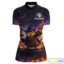 Load image into Gallery viewer, Custom Witch Owl Bowling Team Shirt Funny Bowling League Jersey Outfit for Women QZT864