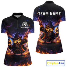 Load image into Gallery viewer, Custom Witch Owl Bowling Team Shirt Funny Bowling League Jersey Outfit for Women QZT864