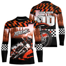 Load image into Gallery viewer, Personalized Orange Motocross Jersey for Adult Kids Extreme Racing Shirt Dirt Bike Clothes MHT125