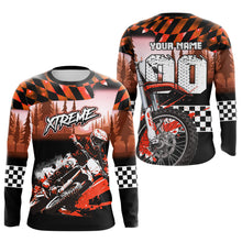 Load image into Gallery viewer, Personalized Orange Motocross Jersey for Adult Kids Extreme Racing Shirt Dirt Bike Clothes MHT125