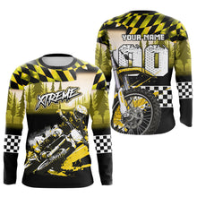 Load image into Gallery viewer, Personalized Yellow Motocross Jersey for Adult Kids Extreme Racing Shirt Dirt Bike Clothes MHT125