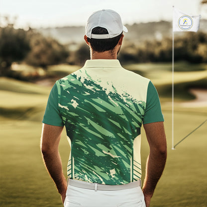 Green Golf Clubs Custom Name Mens Golf Polo Shirts Personalized Team Golf Tops NHN0007