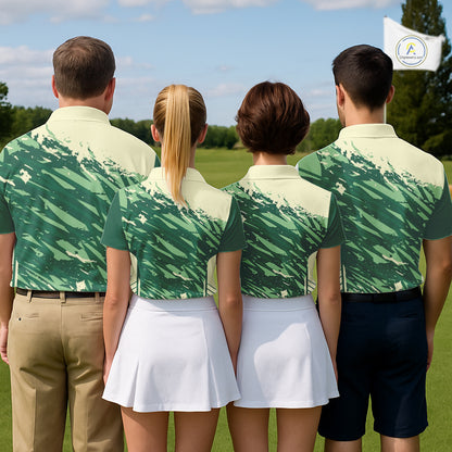 Green Golf Clubs Custom Name Womens Golf Polo Shirts Personalized Team Golf Tops NHN0007