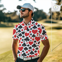 Load image into Gallery viewer, Poker Mens Golf Polo Shirt Custom Name Funny Golf Top For Team, Golfer Gift For Men NHN0189