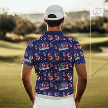 Load image into Gallery viewer, USA 250th Anniversary Mens Golf Polo Shirt Custom Patriotic American Flag Independence Team Golf Tops NHN0235