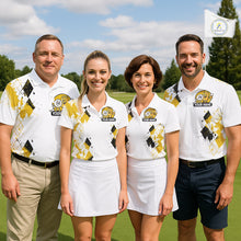 Load image into Gallery viewer, Argyle Pattern Womens Golf Polo Shirt – Custom Funny Beer Golf Shirt, Golf Gifts For Ladies NHN0046