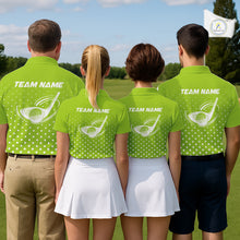Load image into Gallery viewer, Funny Dinosaur Womens Golf Polo Shirt Custom Name Green Pattern Dinosaur Golf Shirts For Ladies NHN0100