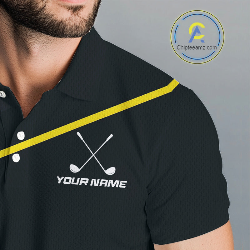 Blue Navy And White Golf Ball Mens Golf Polo Shirts Custom Golf Outfits Men Golf Gifts For Men NHN0038