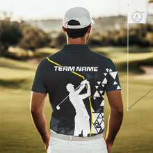 Load image into Gallery viewer, Blue Navy And White Golf Ball Mens Golf Polo Shirts Custom Golf Outfits Men Golf Gifts For Men NHN0038