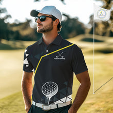 Load image into Gallery viewer, Blue Navy And White Golf Ball Mens Golf Polo Shirts Custom Golf Outfits Men Golf Gifts For Men NHN0038