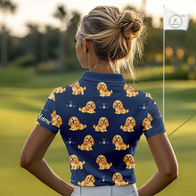 Load image into Gallery viewer, Womens Golf Polo Shirt Custom Funny Cocker Spaniel Team Ladies Golf Tops, Dog Lover Gift NHN0210