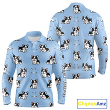 Load image into Gallery viewer, Long Sleeve Golf Polo Shirt Custom Funny French Bulldog Team Mens Golf Tops, Dog Lover Gift NHN0212