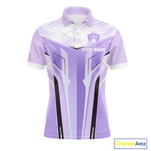 Load image into Gallery viewer, Mens Golf Polo Shirt Purple Geometric Pattern Custom Team Golf Tops For Men, Golf Gifts NHN0199