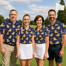 Load image into Gallery viewer, Funny Golden Retriever Womens Golf Polo Shirt Custom Blue Team Ladies Golf Tops, Dog Lover Gift Nhn0214