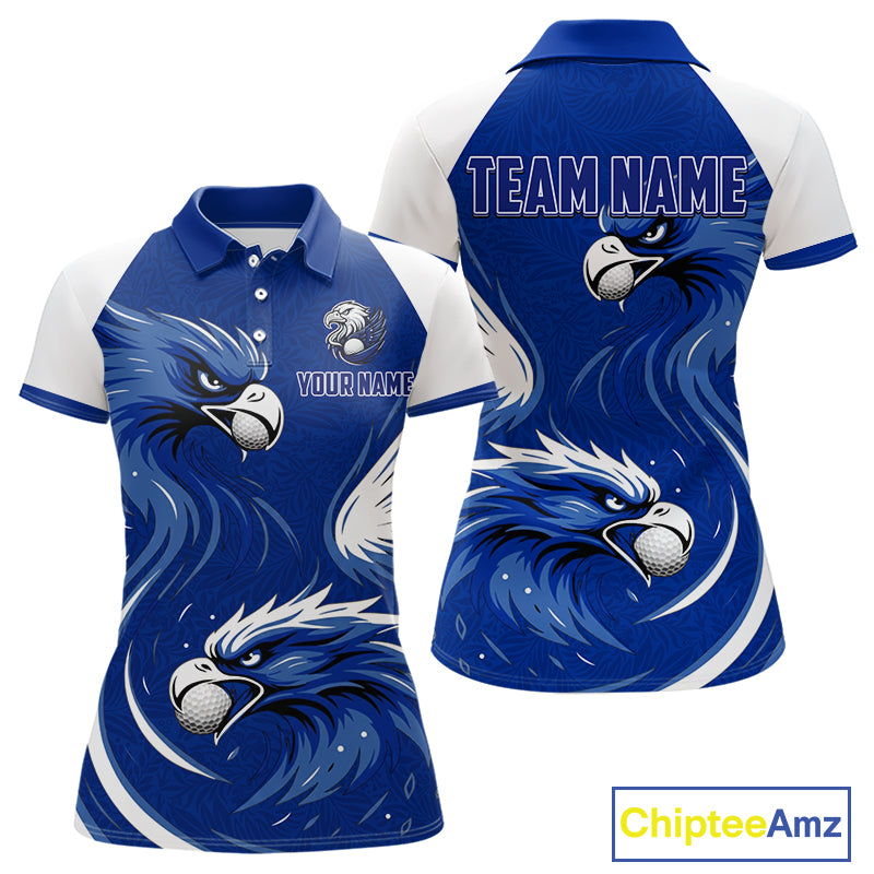 Womens Golf Polo Shirt Custom Blue Eagle Golf Shirts Personalized Golf Clubs For Team Golf Top NHN0081