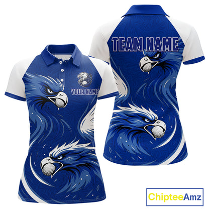 Womens Golf Polo Shirt Custom Blue Eagle Golf Shirts Personalized Golf Clubs For Team Golf Top NHN0081