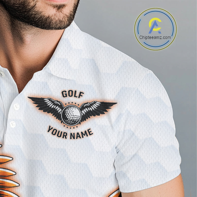 Mens Golf Polo Shirt Custom Eagle Golf Shirts Personalized Golf Clubs White Team Golf Top NHN0082