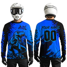 Load image into Gallery viewer, Blue Dinosaur Motocross Jersey Dirt Bike Shirts for Men Kid Women Racing Jersey XM417