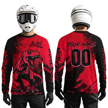 Load image into Gallery viewer, Red Dinosaur Motocross Jersey Dirt Bike Shirts for Men Kid Women Racing Jersey XM417