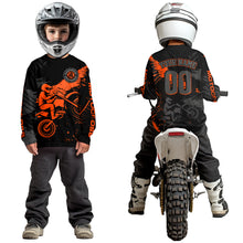 Load image into Gallery viewer, Custom Orange Motocross Racing Jersey for Kid Women Men Personalized Dirt Bike Shirts XM425
