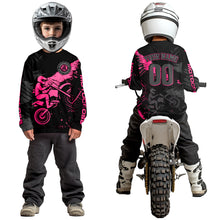 Load image into Gallery viewer, Custom Pink Motocross Racing Jersey for Kid Women Men Personalized Dirt Bike Shirts XM425