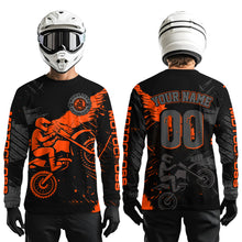Load image into Gallery viewer, Custom Orange Motocross Racing Jersey for Kid Women Men Personalized Dirt Bike Shirts XM425