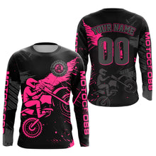 Load image into Gallery viewer, Custom Pink Motocross Racing Jersey for Kid Women Men Personalized Dirt Bike Shirts XM425
