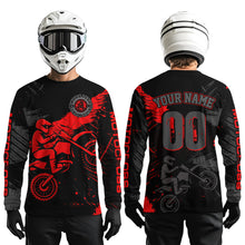 Load image into Gallery viewer, Custom Red Motocross Racing Jersey for Kid Women Men Personalized Dirt Bike Shirts XM425