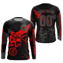 Load image into Gallery viewer, Custom Red Motocross Racing Jersey for Kid Women Men Personalized Dirt Bike Shirts XM425